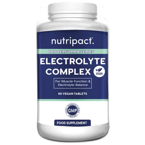 Electrolytes Tablets – Magnesium, Potassium, Calcium & Chloride Blend – for Muscle Function, Rehydration, Salt Replacement, Cramp & Hydration Recovery– 60 Vegan High Strength Electrolyte Supplements