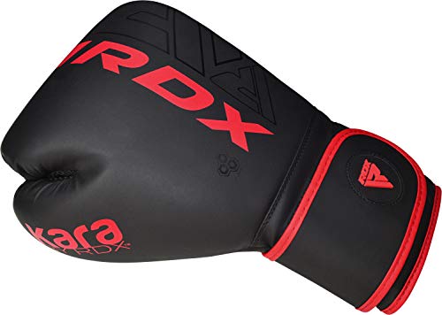 RDX Kids Boxing Gloves Sparring and Muay Thai Maya Hide Leather, KARA Patent Pending Junior Training Mitt for Kickboxing, Punch Bag, Focus Pads, MMA, Thai Pad, Double End Ball Punching Fight Gloves