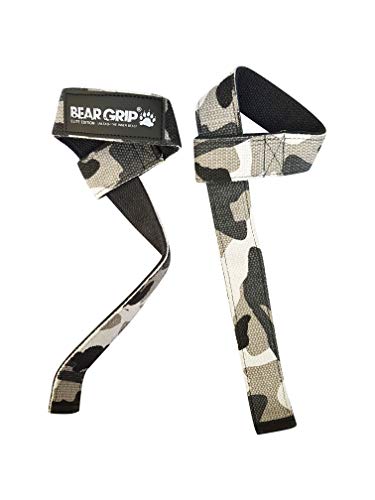 BEAR GRIP - Premium Dual Ply Lifting Straps, Elite Edition (Camo)