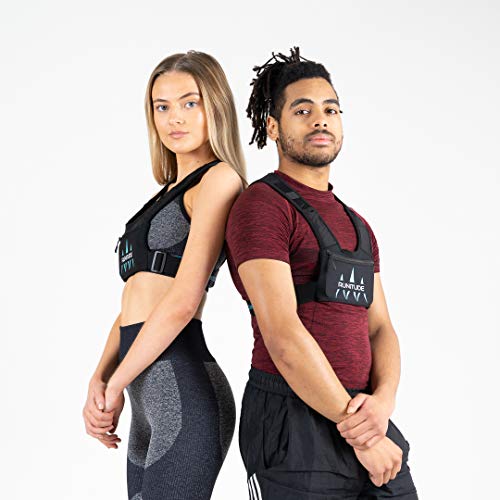 Runitude Running Phone Holder Vest | Chest Pouch | Train Lightweight | Key Clip Holder | Light Straps | Waterproof | Reflective | Men & Women