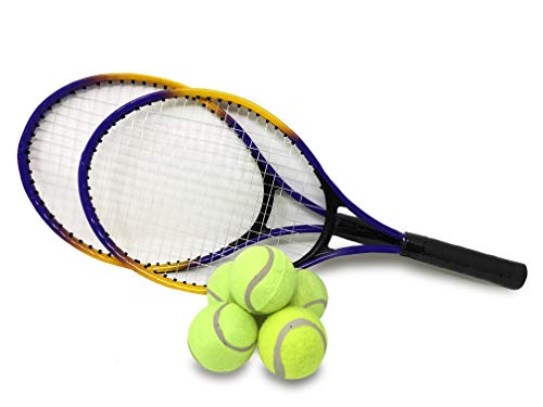 E-Deals Two Tennis Racket and Five Tennis Balls Set for children