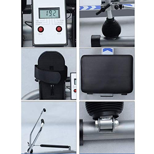 AMZOPDGS Foldable Rowing Machines Rowing Machine for Home Use Foldable, Rowing Machine for Home Use Multi-Function, with Hd Display, LCD Display, Maximum Load 140Kg, for Office, Balcony, Gym