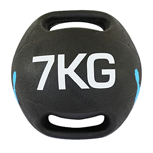 Medicine Ball Weight Medicine Ball 7kg, Double-grip Solid Rubber Ball, Indoor Strength Training Equipment