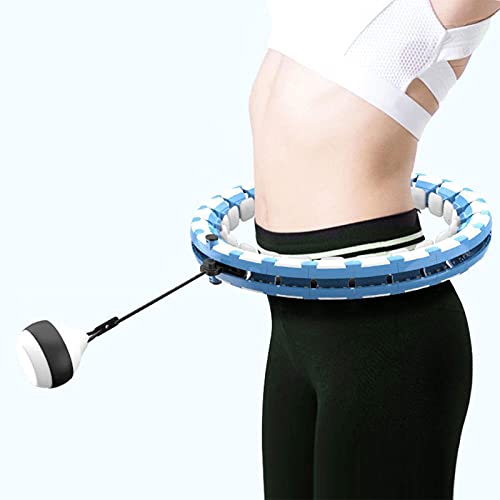 fitness hula hoops,Weighted Smart Hula Hoop Smart Fitness Hula Hoops for Adults Exercise, Smart Massage Weighted Hula Hoop Indoor Hula Hoop 27 Detachable Knots Adjustable Weight Auto Spinning Ball