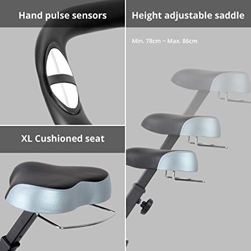 Ultrasport F-Bike and F-Rider, Fitness Bike Trainer, Sporting Equipment, Ideal Cardio Trainer, Foldable Indoor Trainer for Home use, Different Resistance Levels, LCD Display, Suitable for Everyone