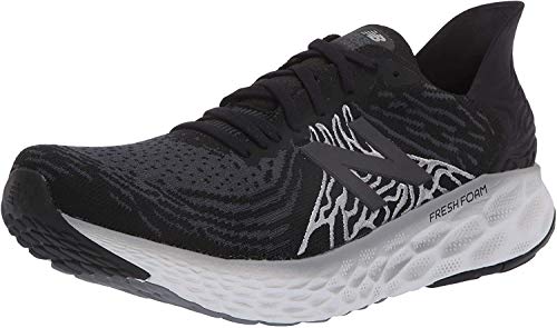 New Balance Men's 1080v10 Fresh Foam Running Shoe, Black/Steel, 10.5 Wide