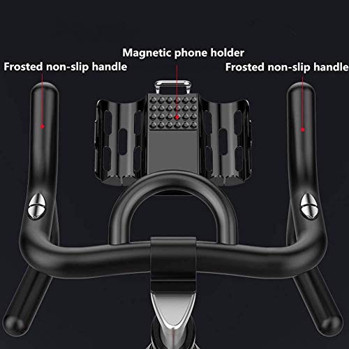 MQIQI Indoor Exercise Bike, Cycling Spin Bike Cardio Workout W/Belt Driven Flywheel Cycling Adjustable Handlebars Seat Resistance