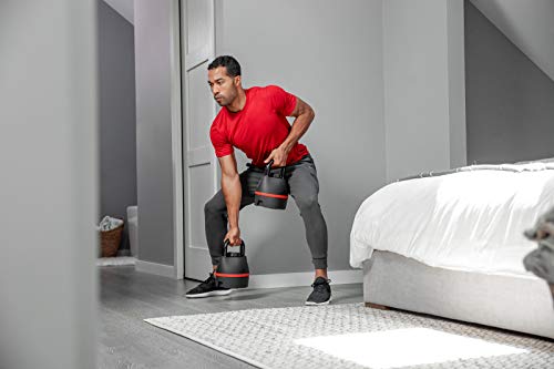 Bowflex Unisex's SelectTech Adjustable Kettlebell, Black/Red, one-size