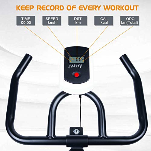SLEE SPIN EXCERCISE BIKE FITNESS CARDIO TRAINING GYM HOME SPORTS FAT BURN UPRIGHT