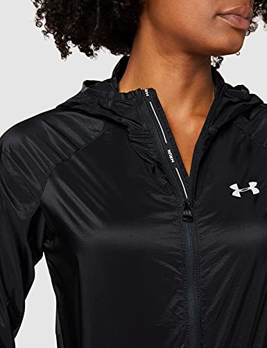 Under Armour Women's UA Qualifier Storm Packable Jacket, Black/Onyx White/Reflective (001), Medium
