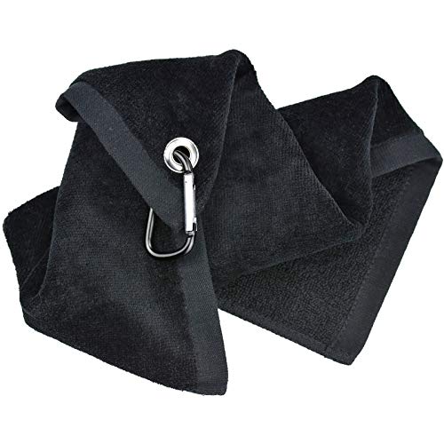 2Pcs Premium Golf Towel Microfiber Fabric Golf Bag Towel with Carabiner Clip for Hanging on Golf Club Bag, Yoga Camping Gym - 16