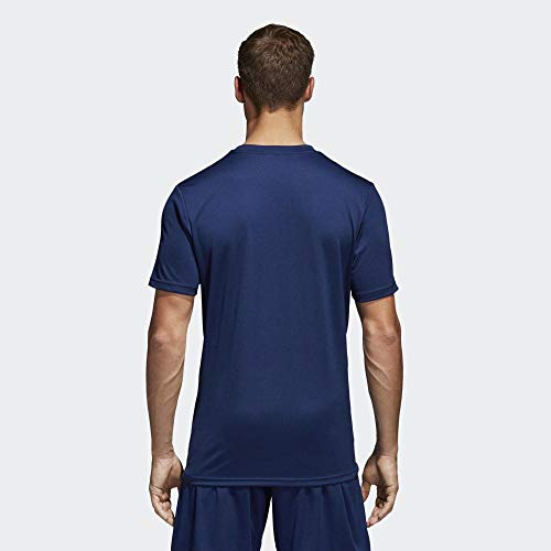 adidas Men Core 18 Training Short Sleeve Jersey - Dark Blue/White, M