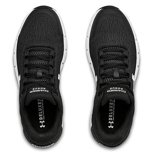 Under Armour Men's Charged Rogue 2 Road Running Shoe, Black White White 004, 10 UK