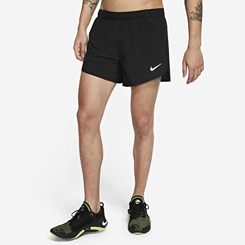 NIKE Men's M NK DF Fast 4IN Short, Black/Reflective silv, 2XL