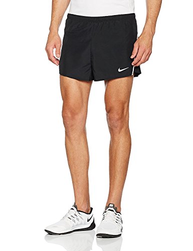 Nike Men's Tempo Split Shorts, Team Black/Team White/Team White, X-Large