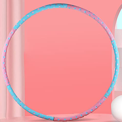 Athemeet Hula Fitness Hoop, Weighted Exercise Hoops 6 Segments Kids Exercise Fitness Hoop Adjustable Weight Ring Gift for Beginners Professionals
