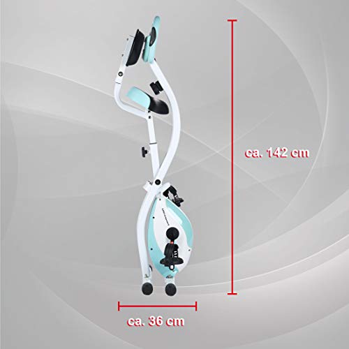 Ultrasport F-Bike with Hand Pulse Sensor, Fitness Bike Trainer, Sporting Equipment, Ideal Cardio Trainer, Foldable Indoor Trainer for Home Use, Different Resistance Levels, Suitable for Everyone