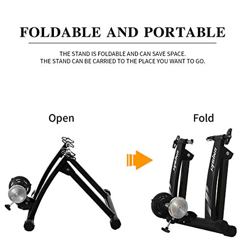UNISKY Bike Trainer Stand Indoor Exercise Magnetic Bicycle Training Stand for Road Bikes