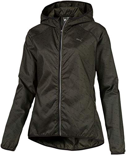 PUMA Last Lap Graphic Womens Running Jacket - Green-L