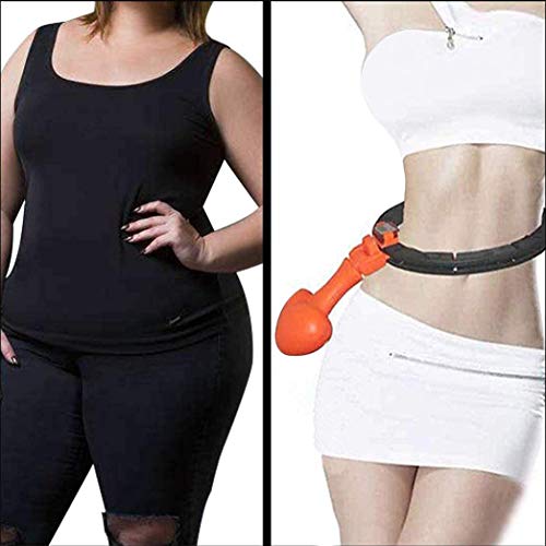 2 Packs Non Dropping Smart Hula Hoop, Weighted Hula Hoop with Intelligent Counting Adjustable Hoola Hoops 360°Rotating Hot