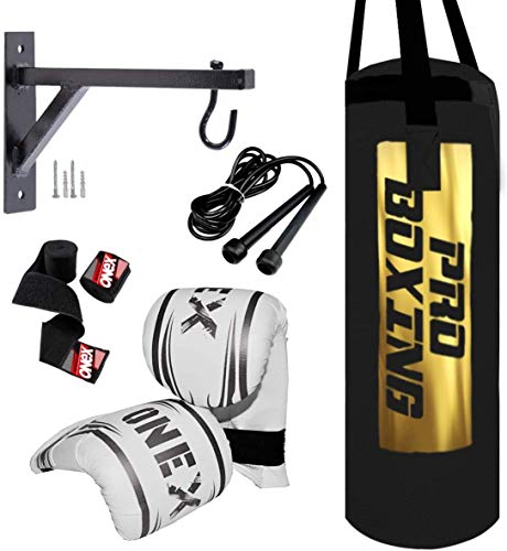 ONEX 2Ft Kids Punch Bag Set Junior Heavy Duty Filled KickBoxing bag MMA Training sparring Gloves Punching Bags