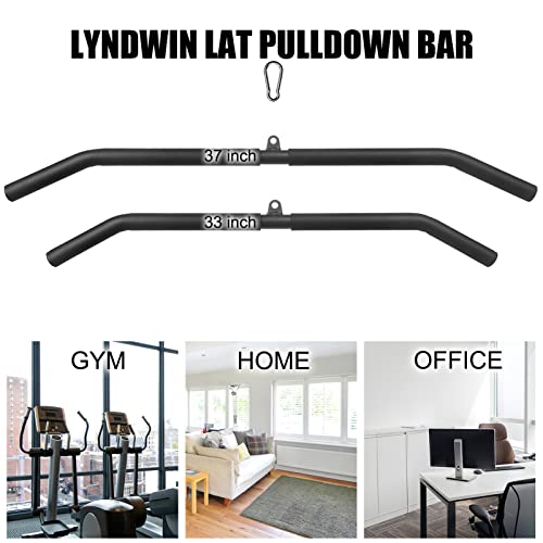 Lyndwin Fitness LAT Pulldown Bar, Gym Cable Machine Attachment LAT Bar, Curl Bar Tricep Press Down Bar Back Arm Muscle Building Strength Workout