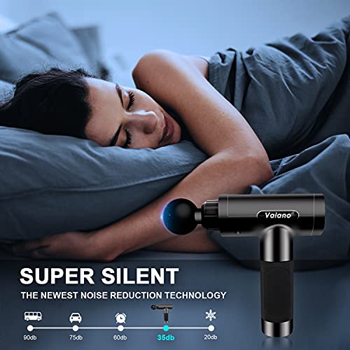Massage Gun Deep Tissue, Percussion Muscle Massager with 30 Adjustable Speeds for Athlete, Quiet Handheld Massager for Neck Back Relaxation, LCD Touch Screen with 12 Heads