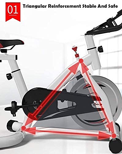 Spin Bike Exercise Bike Indoor Ultra Silent Belt Drive Cardio Workout Machine Upright Bike Home Gym 330 Lbs Max Weight