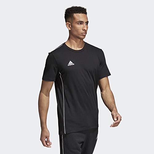 Adidas Men's Core 18 T-Shirt,Black/White,Medium