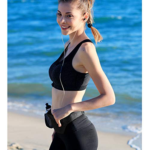 Sibosen Running Belt with Water Bottle Holder Waterproof Bum Bag Multifunctional Sports Running Wasit Bag for Climbing Fitness Travel Outdoor Activities,Fit Credit Cards, ID, Keys, Phone (Black)