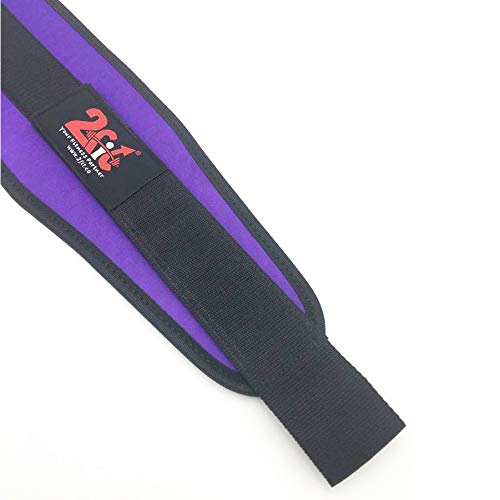 2Fit weightlifting belt for Men Neoprene Belt Back Support Fitness Strength Training Workout Exercise Back Pain Relief Gym Squad Pro Belts unisexºº (PURPLE, XXS)