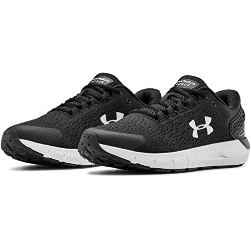 Under Armour Men's Charged Rogue 2 Road Running Shoe, Black White White 004, 10 UK