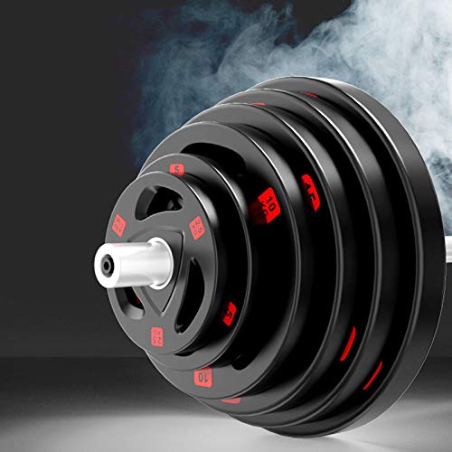 2 Inch Olympic Weight Plates,Portable Weight Lifting Plate 3 Hole 50mm Hole Diameter Barbell Weights Strength Training Equipment(2x5kg)
