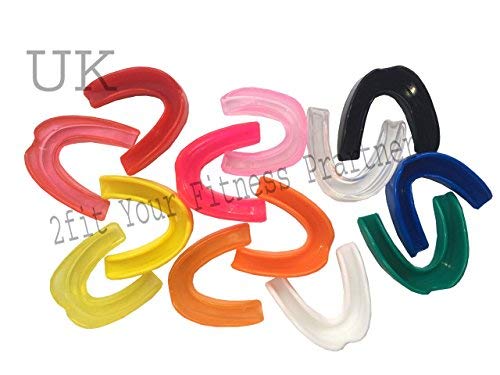2Fit ® Adults & Kids Senior/Junior Gum Shield & Case Mouth Guard Boxing MMA Senior Junior Rugby Sports Protection Adult Kids (PINK & WHITE, Junior)