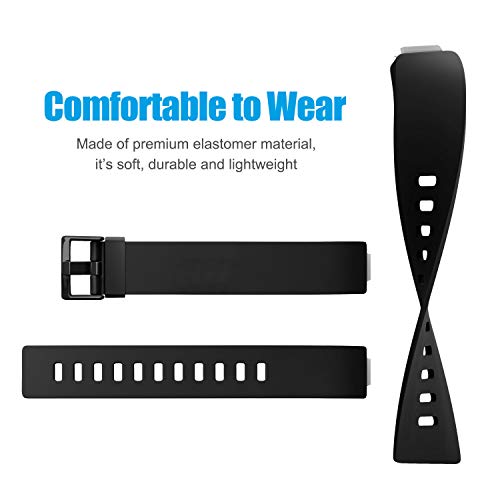 Vancle Compatible with Fitbit Inspire HR Strap/Fitbit Inspire Strap, Adjustable Replacement Sport Wristband for Fitbit Inspire/Inspire HR (Black, Small)