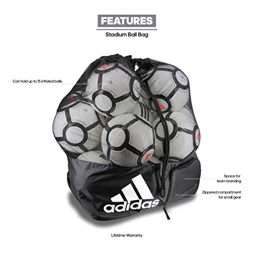 adidas Women's Stadium Ball Bag, Black/White, One Size - Gym Store | Gym Equipment | Home Gym Equipment | Gym Clothing