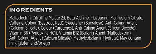 Reflex Pre Workout Powder 3000mg Citrulline Malate 1600mg Beta-Alanine 125mg Caffeine (Fruit Punch) (300g)
