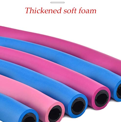 8PCS Hula Hoop Fitness Sport Weighted, Removable Foam Hoop Adult Children Professional Exercise Sport Outdoors, Body Building Thin Waist Fitness Equipment,Green
