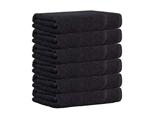 A & B TRADERS Bleach Resistant Towels Hairdressing | Black Chlorine Resistant Hand Towels | Salons, Spas, Gym, Pools, Nails, Beauty (6)