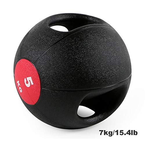 Medicine Ball AGYH Double Handle Rubber, Balance Training Aerobics Fitness Ball, 3kg/4kg/5kg/6kg/7kg/8kg/9kg/10kg (Size : 5kg/11lb)