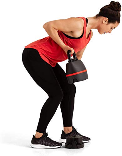 Bowflex Unisex's SelectTech Adjustable Kettlebell, Black/Red, one-size