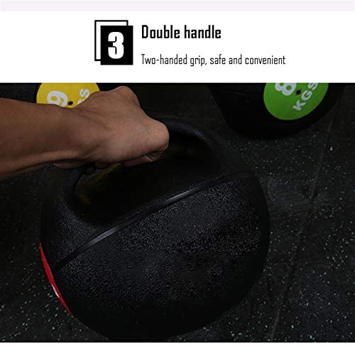 Medicine Ball AGYH Rubber, Double Handle Elastic Fitness Ball, Home Core Strength Arm Training Equipment, 4kg/8.8lb (Size : 4kg/8.8lb)