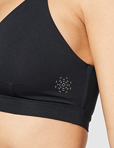 Amazon Brand - AURIQUE Women's Low Impact Twist Knot Cut Out Sports Bra, Black (Black), S, Label:S