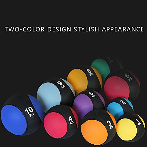 Medicine Ball,Rubber Medicine Ball Personal Training Tools Non-Slip Environmental Protection Gym Ball Suitable for Strength Training Exercise to Lose Fat-1KG