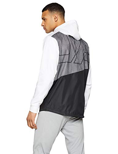 Under Armour Men's Unstoppable Windbreaker Warm-up Top, White/Black/Black (101), X-Large