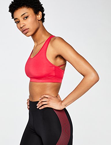 Amazon Brand - AURIQUE Women's Printed Sports Leggings, Black (Black/love Potion), 12, Label:M