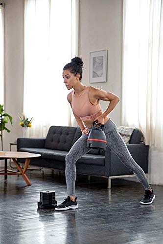 Bowflex Unisex's SelectTech Adjustable Kettlebell, Black/Red, one-size