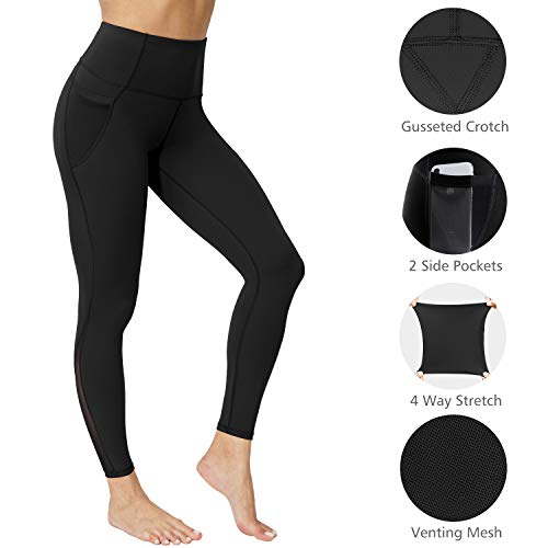 neppein Yoga Pants with Pockets,High Waist Tummy Control Stretch Gym Workout Running Leggings,Fitness Sports Tights for Women