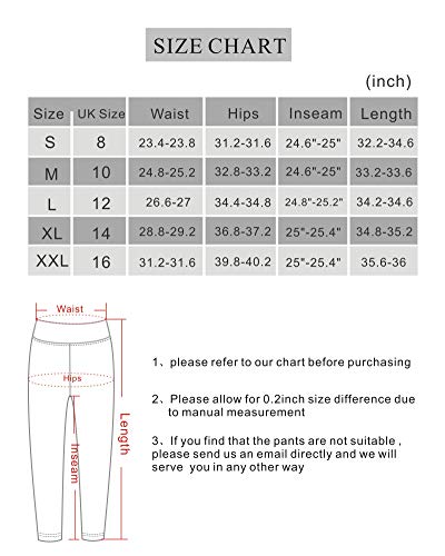 Alebear Women's Yoga Pants High Waisted Gym Workout Running Leggings with Pockets (Black, M)