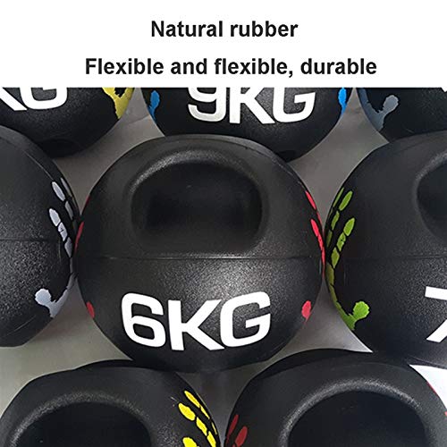 Medicine Ball AGYH Double Handle Rubber Elastic, Non-slip And Wear-resistant Fitness Ball, 3kg/4kg/5kg/6kg/7kg/8kg/9kg/10kg (Size : 7kg/15.4lbs)